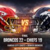 Kansas City Chiefs vs Denver Broncos Match Player Stats